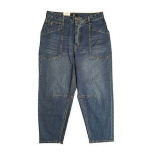 Frye Women's Vintage Inspired5-Pocket Button Fly Barrel Jean- Medium